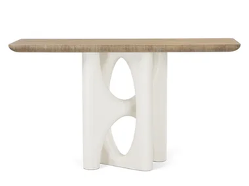 ARAL - Rectangular oak console table by JOSÉ LEITE DE CASTRO - view 2